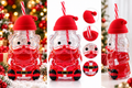 🎅 Vaso Santa Claus Navideño con Popote 🎄❤️  ✨
